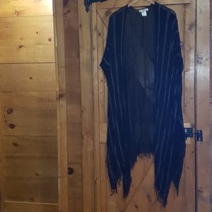 ☀️Francesca's Stripe Kimono Blk One Size Fits Most